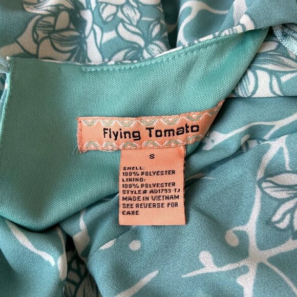 Flying Tomato long sleeve Mini dress w/ruffled skirt line, sinched waist size S - Picture 9 of 9